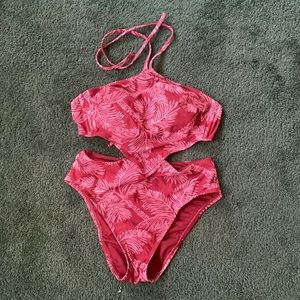 Red Shade and Shore one piece bathing suit. Size Medium.